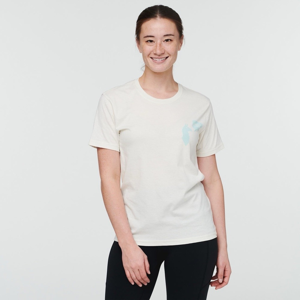 Cotopaxi Women's Have a Good Day Graphic T-Shirt Sz Large Color Bone White New